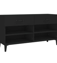 Schuhschrank Schwarz 102x35x55 cm Holzwerkstoff