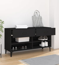 Schuhschrank Schwarz 102x35x55 cm Holzwerkstoff