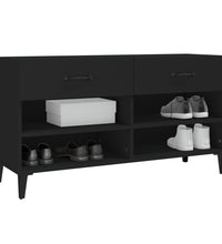 Schuhschrank Schwarz 102x35x55 cm Holzwerkstoff