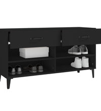 Schuhschrank Schwarz 102x35x55 cm Holzwerkstoff