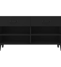 Schuhschrank Schwarz 102x35x55 cm Holzwerkstoff