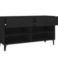 Schuhschrank Schwarz 102x35x55 cm Holzwerkstoff