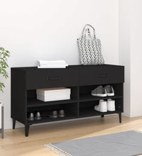 Schuhschrank Schwarz 102x35x55 cm Holzwerkstoff