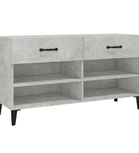 Schuhschrank Betongrau 102x35x55 cm Holzwerkstoff