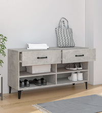 Schuhschrank Betongrau 102x35x55 cm Holzwerkstoff