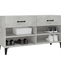 Schuhschrank Betongrau 102x35x55 cm Holzwerkstoff