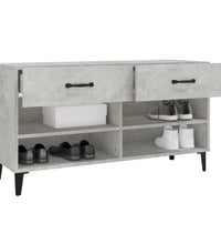 Schuhschrank Betongrau 102x35x55 cm Holzwerkstoff