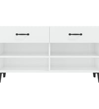 Schuhschrank Hochglanz-Weiß 102x35x55 cm Holzwerkstoff