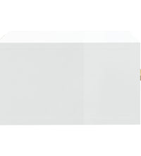 Wand-Nachttische 2 Stk. Hochglanz-Weiß 35x35x20 cm