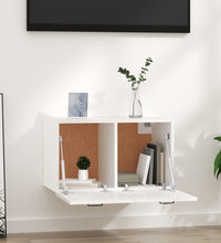 Wandschrank Hochglanz-Weiß 80x36,5x35 cm Holzwerkstoff