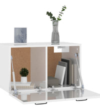 Wandschrank Hochglanz-Weiß 80x36,5x35 cm Holzwerkstoff