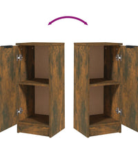 Sideboards 2 Stk. Räuchereiche 30x30x70 cm Holzwerkstoff