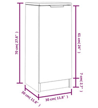 Sideboards 2 Stk. Räuchereiche 30x30x70 cm Holzwerkstoff