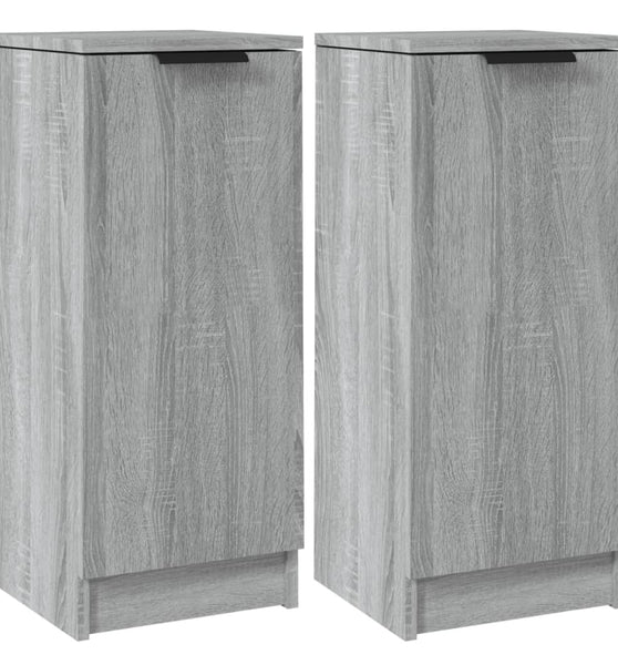 Sideboards 2 Stk. Grau Sonoma 30x30x70 cm Holzwerkstoff