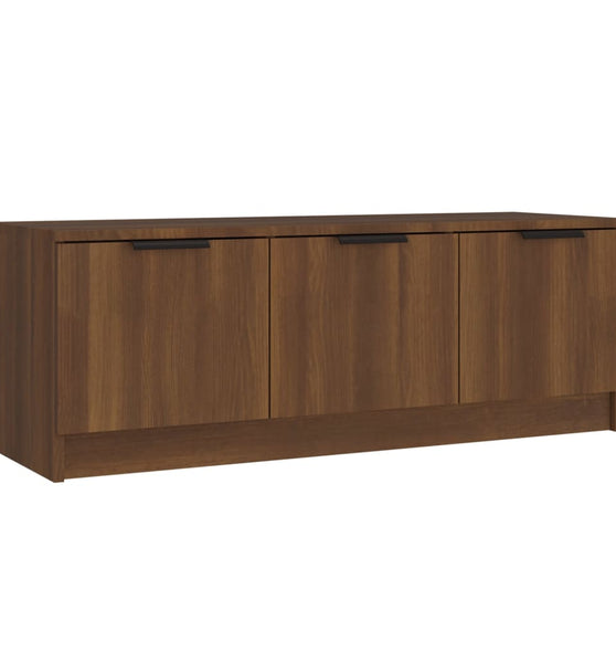 TV-Schrank Braun Eichen-Optik 102x35x36,5 cm Holzwerkstoff