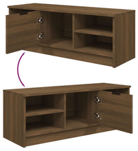 TV-Schrank Braun Eichen-Optik 102x35,5x36,5 cm Holzwerkstoff