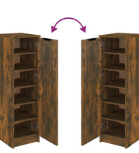 Schuhschrank Räuchereiche 30x35x100 cm Holzwerkstoff
