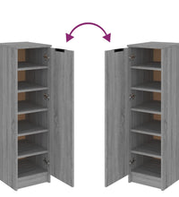 Schuhschrank Grau Sonoma 30x35x100 cm Holzwerkstoff