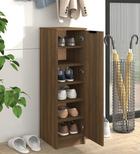 Schuhschrank Braun Eichen-Optik 30x35x100 cm Holzwerkstoff