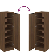 Schuhschrank Braun Eichen-Optik 30x35x100 cm Holzwerkstoff
