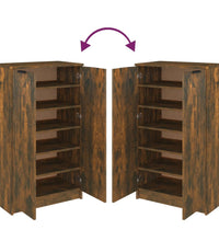 Schuhschrank Räuchereiche 59x35x100 cm Holzwerkstoff