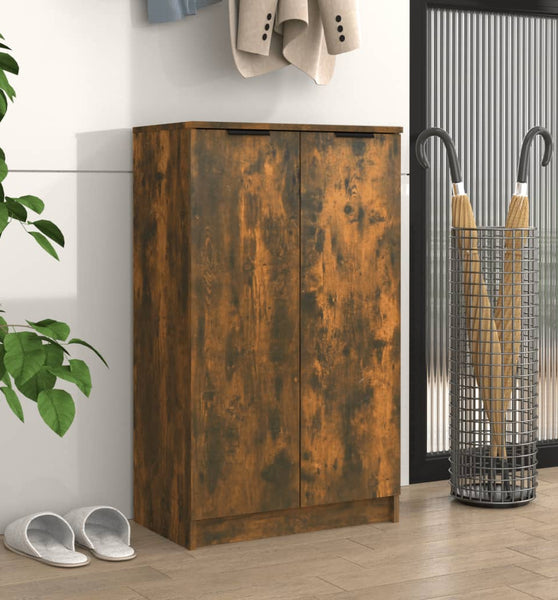 Schuhschrank Räuchereiche 59x35x100 cm Holzwerkstoff
