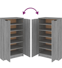 Schuhschrank Grau Sonoma 59x35x100 cm Holzwerkstoff