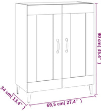Sideboard Braun Eichen-Optik 69,5x34x90 cm Holzwerkstoff