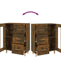Sideboard Räuchereiche 69,5x34x90 cm Holzwerkstoff
