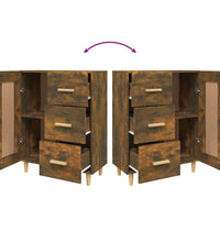 Sideboard Räuchereiche 69,5x34x90 cm Holzwerkstoff