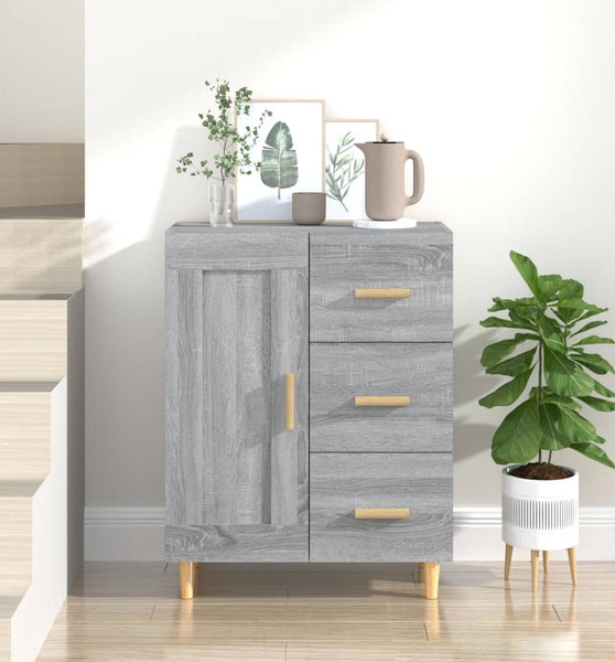 Sideboard Grau Sonoma 69,5x34x90 cm Holzwerkstoff