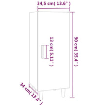 Sideboard Braun Eichen-Optik 34,5x34x90 cm Holzwerkstoff