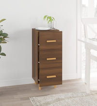 Sideboard Braun Eichen-Optik 34,5x34x90 cm Holzwerkstoff