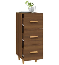 Sideboard Braun Eichen-Optik 34,5x34x90 cm Holzwerkstoff
