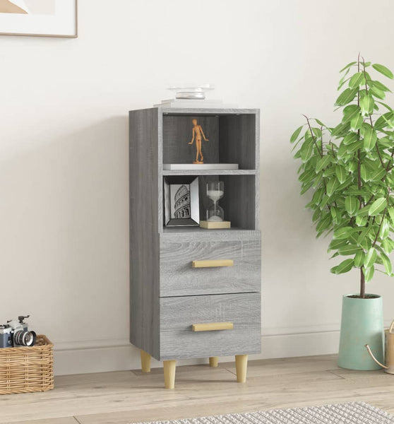 Sideboard Grau Sonoma 34,5x34x90 cm Holzwerkstoff