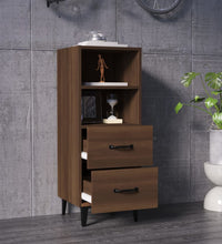 Sideboard Braun Eichen-Optik 34,5x34x90 cm Holzwerkstoff