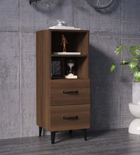Sideboard Braun Eichen-Optik 34,5x34x90 cm Holzwerkstoff