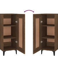 Sideboard Braun Eichen-Optik 34,5x34x90 cm Holzwerkstoff