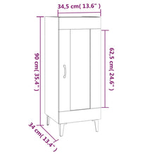 Sideboard Braun Eichen-Optik 34,5x34x90 cm Holzwerkstoff
