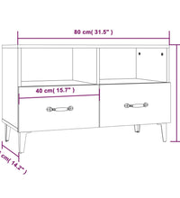 TV-Schrank Räuchereiche 80x36x50 cm Holzwerkstoff
