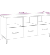 TV-Schrank Grau Sonoma 102x35x50 cm Holzwerkstoff