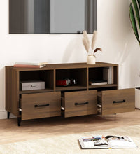 TV-Schrank Braun Eichen-Optik 102x35x50 cm Holzwerkstoff