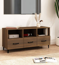 TV-Schrank Braun Eichen-Optik 102x35x50 cm Holzwerkstoff