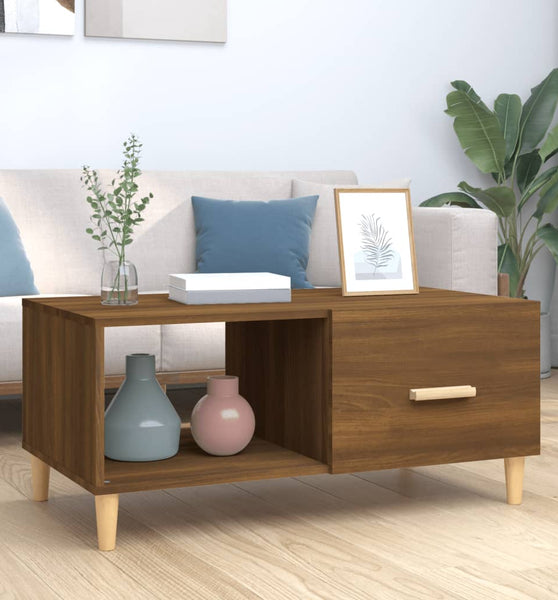 Couchtisch Braun Eichen-Optik 89,5x50x40 cm Holzwerkstoff