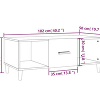Couchtisch Braun Eichen-Optik 102x50x40 cm Holzwerkstoff