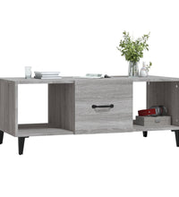 Couchtisch Grau Sonoma 102x50x40 cm Holzwerkstoff