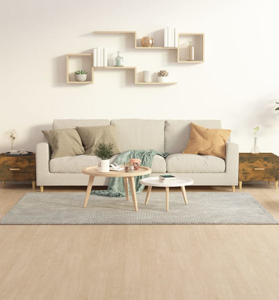 Couchtische 2 Stk. Räuchereiche 50x50x40 cm Holzwerkstoff