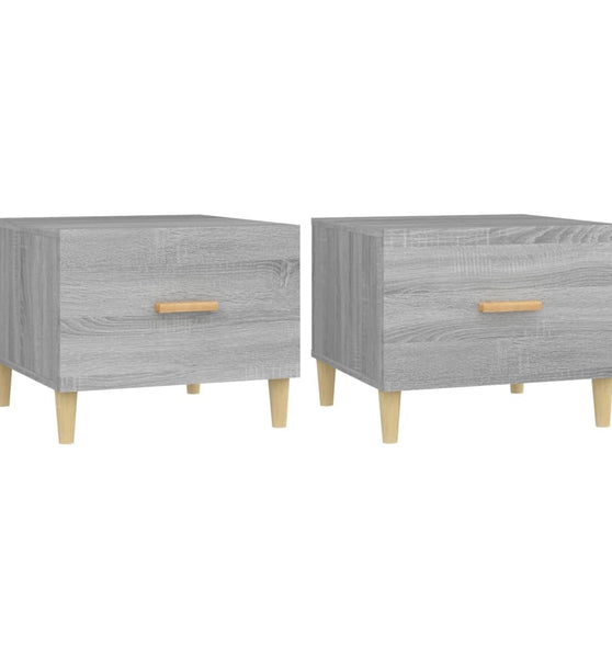 Couchtische 2 Stk. Grau Sonoma 50x50x40 cm Holzwerkstoff