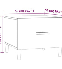 Couchtisch Braun Eiche 50x50x40 cm Holzwerkstoff