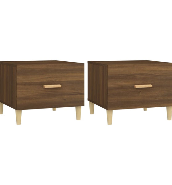 Couchtische 2 Stk. Braun Eichen-Optik 50x50x40 cm Holzwerkstoff